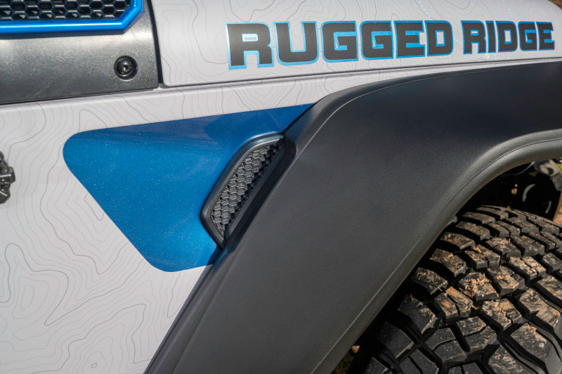 Rugged Ridge Max Terrain Fender Flare Set F &amp; R 18-22 Jeep Wrangler JL