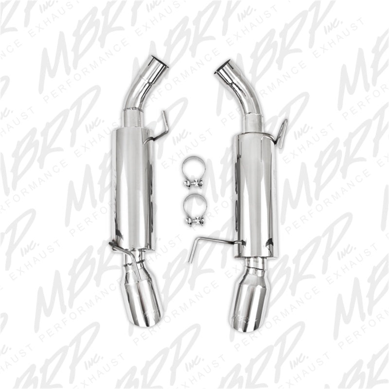 MBRP 05-10 Ford Mustang GT 5.0/Shelby GT500 Dual Mufflers Axle Back Split Rear T304 - S7200304