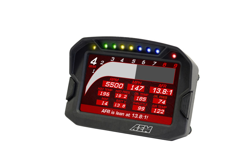 AEM CD-5LG Carbon Logging Digital Dash Display w/ Internal 10Hz GPS &amp; Antenna