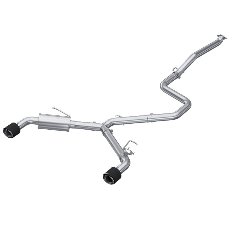 MBRP 22-23 Hyundai Elantra N 2.0L Turbo T304  5in OD CF Tips Dual Outlet 3in Cat Back Exhaust - S47103CF