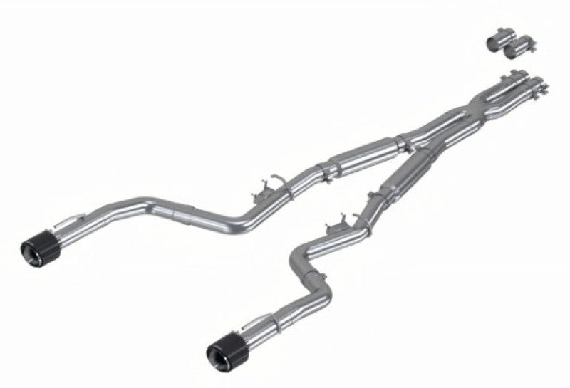 MBRP 17-21 Charger 5.7/6.1/6.4L 3in Dual Rear Exit SS Catback Exhaust w/ Carbon Fiber Tips - S71173CF