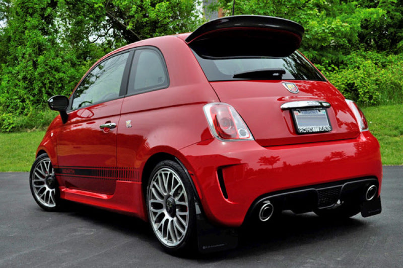 Rally Armor 2012-18 Fiat 500 (Pop/Sport/Lounge/Abarth) Red Mud Flap w/ White Logo