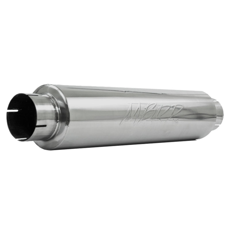 MBRP Universal Quiet Tone Muffler 4in Inlet/Outlet 24in Body 6in Dia 30in Overall T304 - M1004