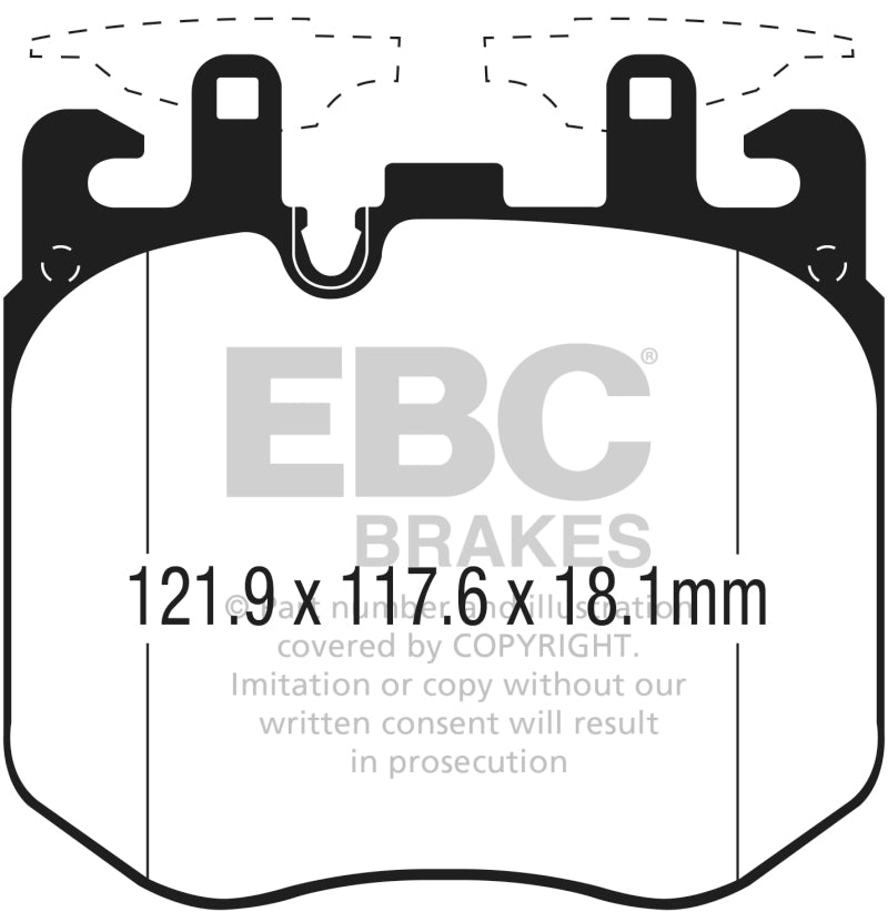 EBC 2015+ BMW 750 4.4L Twin Turbo (G12) Redstuff Front Brake Pads - DP32304C