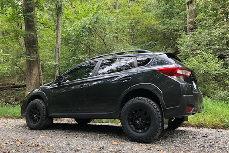 Rally Armor 18-22 Subaru Crosstrek Lift/AT Black UR Mud Flap w/Yellow Pearl Logo