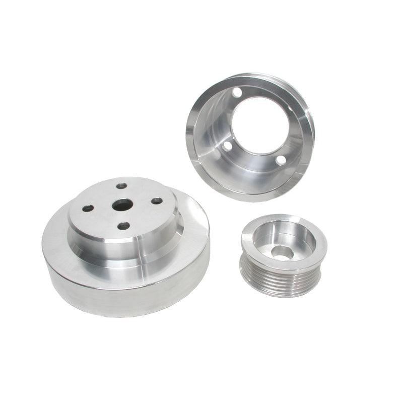 BBK 86-93 Mustang 5.0 Underdrive Pulley Kit - Lightweight CNC Billet Aluminum (3pc)