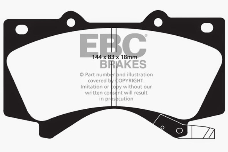 EBC 08+ Lexus LX570 5.7 Yellowstuff Front Brake Pads - DP41815R