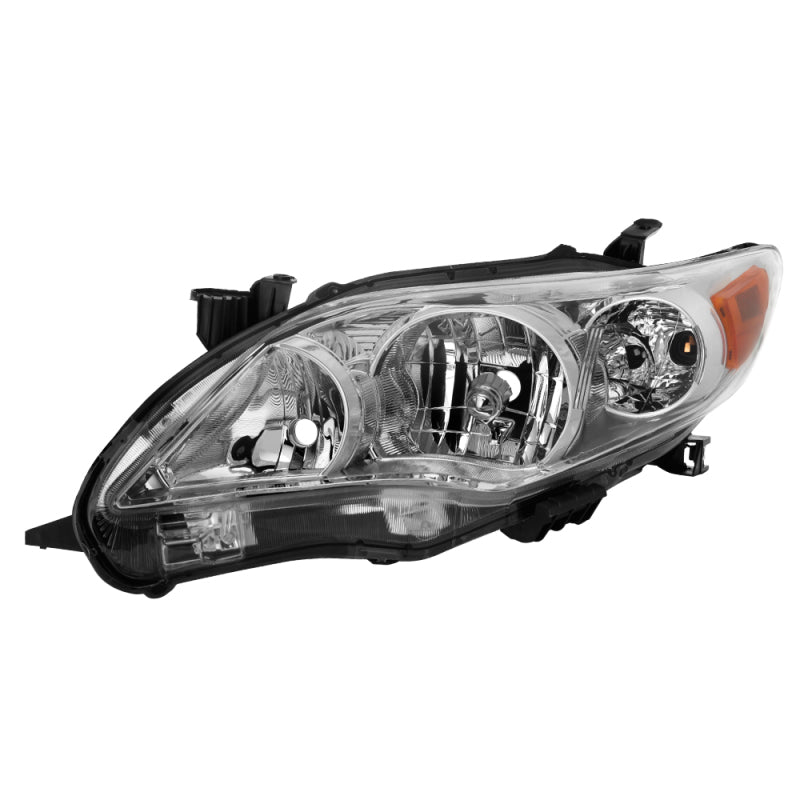 xTune Toyota Corolla 11-13 Driver Side Headlights - OEM Left - Chrome HD-JH-TCO11-OE-L