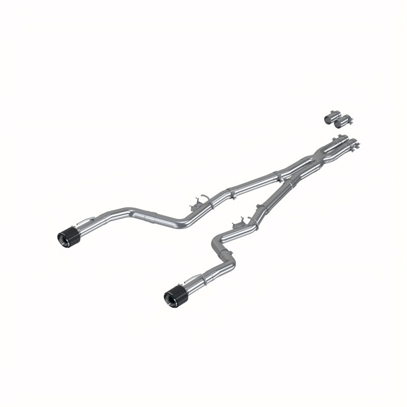 MBRP 17-21 Charger 5.7L/6.2L/6.4L 3in Race Profile Cat-Back w/Dual Carbon Fiber Tips T304 SS Exhaust - S71183CF