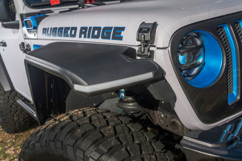 Rugged Ridge Max Terrain Fender Flare Set F &amp; R 18-22 Jeep Wrangler JL