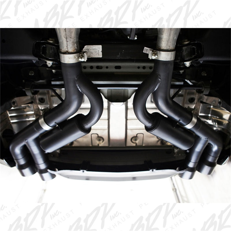 MBRP 18-20 Ford Mustang GT 2.5in Black Coated Non Active Dual Axle Back Exhaust - 4in Dual Wall Tips - S7211BLK