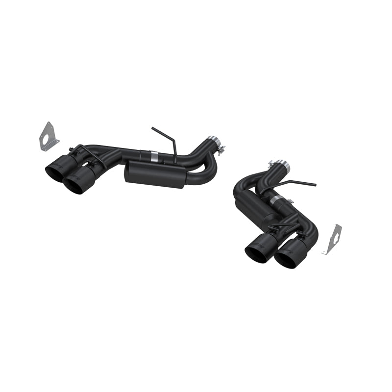 MBRP 16-19 Chevy Camaro V8 6.2L 6spd 3in Black Race Dual Axle Back w/ 4.5in Quad Dual Wall Tips - S7036BLK