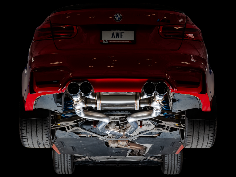 AWE Tuning BMW F8X M3/M4 Track Edition Catback Exhaust - Chrome Silver Tips