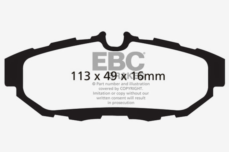 EBC 10-14 Ford Mustang 3.7 Redstuff Rear Brake Pads - DP31870C