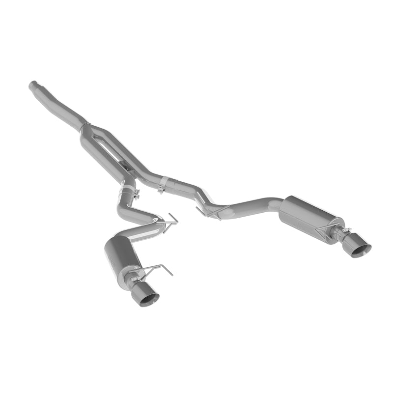 MBRP 15-18 Ford Mustang EcoBoost 2.3L Alum 3in Cat Back Dual Split Rear Exit (Street Version) - S7274AL