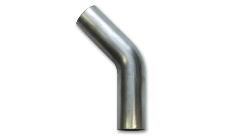 Vibrant 3.5in O.D. T304 SS 45 deg Mandrel Bend 6in x 6in leg lengths (5.5in Centerline Radius) - 13103