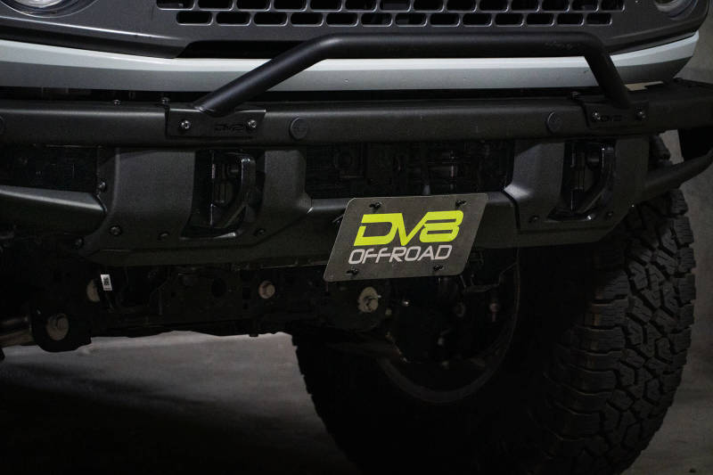 DV8 Offroad 21-24 Ford Bronco Factory Front Bumper Licence Relocation Bracket - Front