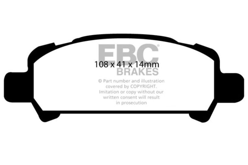 EBC 02-06 Subaru Baja 2.5 Yellowstuff Rear Brake Pads - DP41293R