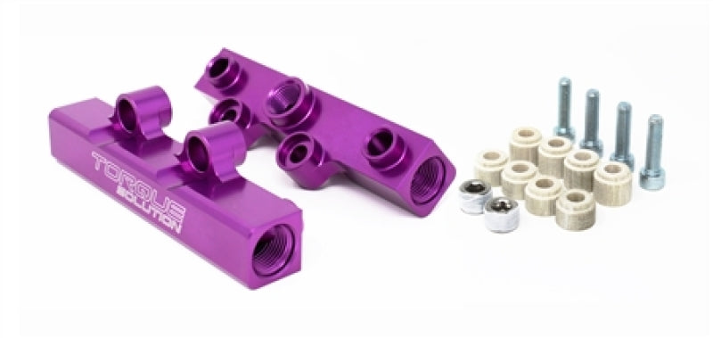 Torque Solution Top Feed Fuel Rails: 02-14 Subaru WRX / 07-18 STI - Purple - TS-SU-400PR.2