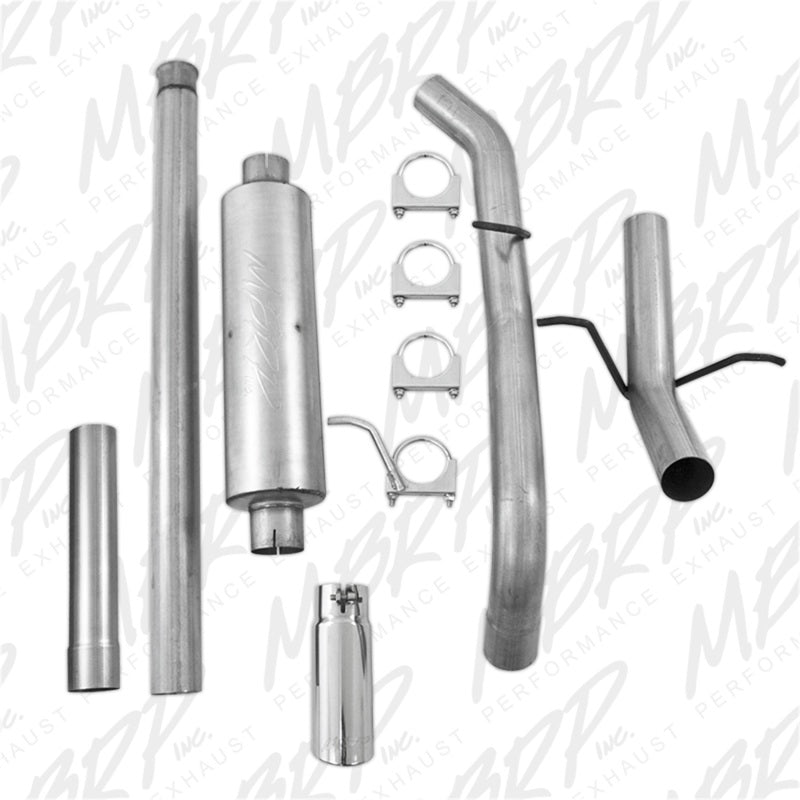 MBRP 14 Chevy/GMC 1500 Silverado/Sierra 4.3L V6/5.3L V8 Single Side Exit AL 3in Cat Back Exhaust - S5080AL