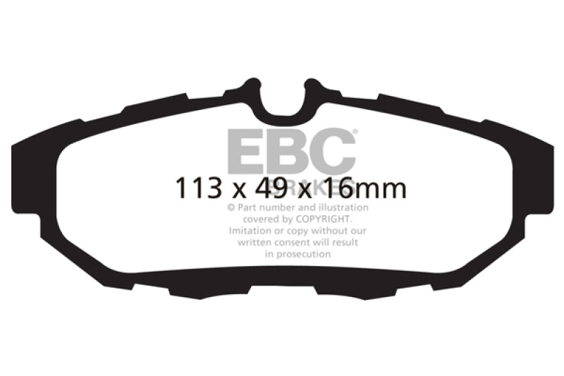 EBC 10-14 Ford Mustang 3.7 Redstuff Rear Brake Pads - DP31870C