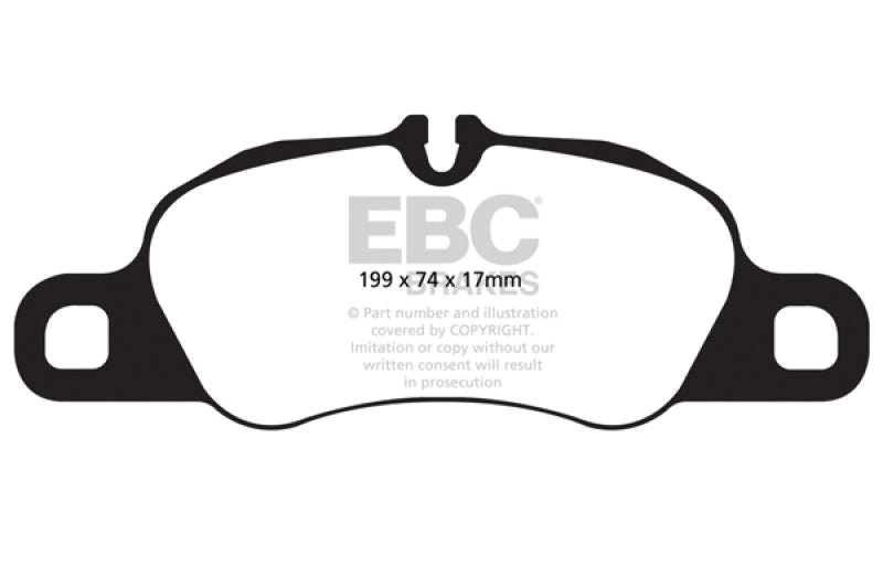 EBC 09-12 Porsche 911 (997) (Cast Iron Rotor only) 3.6 Carrera 2 Yellowstuff Front Brake Pads - DP42057R