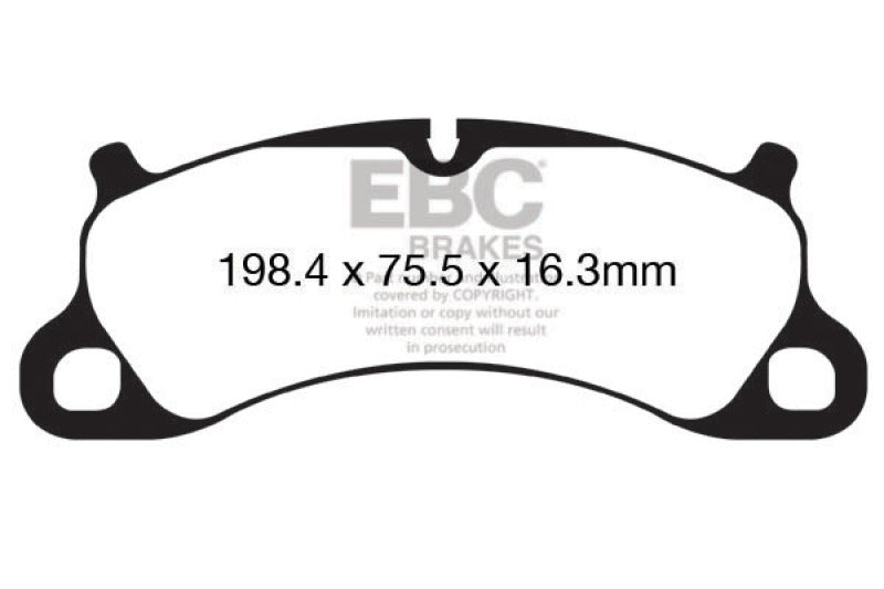 EBC 12-15 Porsche 911 (991) (Cast Iron Rotor only) 3.8 Carrera S Redstuff Front Brake Pads - DP32144C