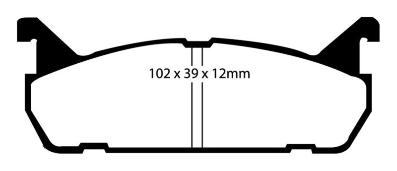 EBC 91-96 Ford Escort 1.8 Redstuff Rear Brake Pads - DP3828C