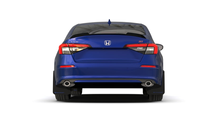 Rally Armor 2022 Honda Civic (Incl. Si/Sport/Touring) Black UR Mud Flap w/ Blue Logo