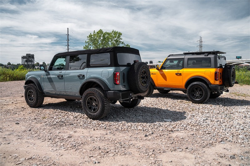 Corsa 21+ Ford Bronco 2.3L 4-Door 2.75in Cat-Back Dual Rear Exhaust w/ 4in Straight-Cut Black Tips