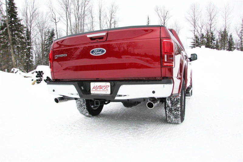 MBRP 2015 Ford F-150 5.0L 3in Cat Back Dual Split Rear Exit Black Exhaust System - S5258BLK