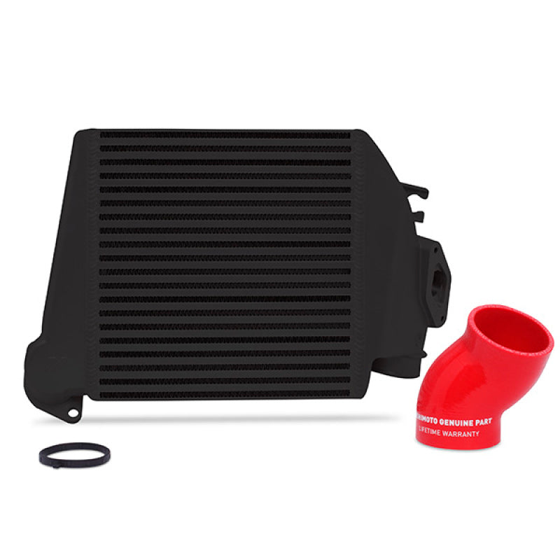 Mishimoto 08-14 Subaru WRX Top-Mount Intercooler Kit - Powder Coated Black &amp; Red Hoses - MMTMIC-WRX-08BKRD