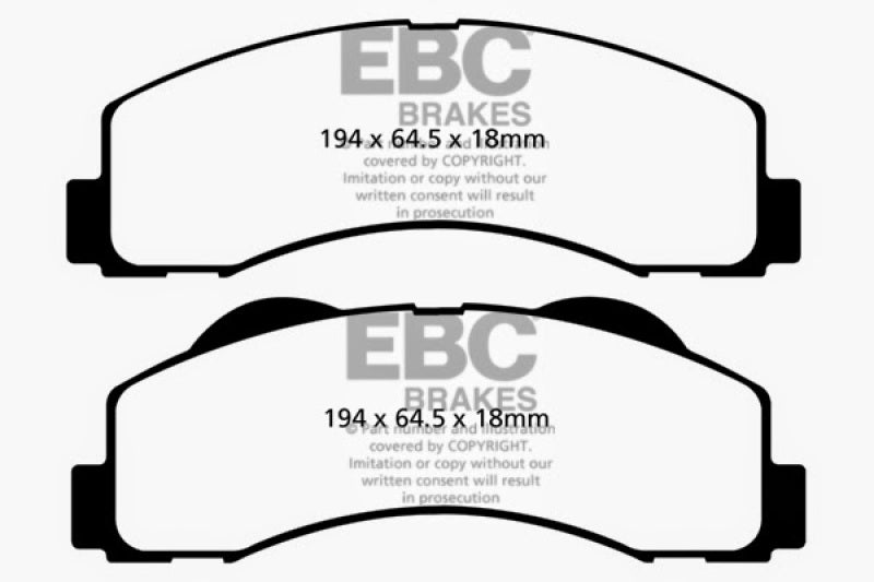 EBC 15+ Ford Expedition 3.5 Twin Turbo 2WD Yellowstuff Front Brake Pads - DP41855R