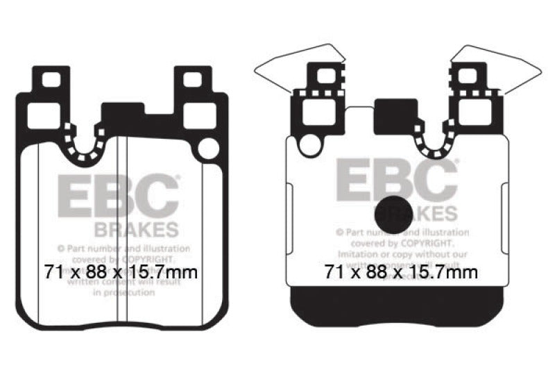 EBC 14+ BMW M3 3.0 Twin Turbo (F80) Yellowstuff Rear Brake Pads - DP42133R