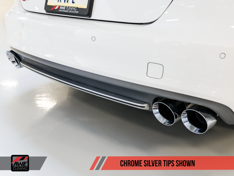 AWE Tuning Audi C7 / C7.5 S6 4.0T Track Edition Exhaust - Chrome Silver Tips