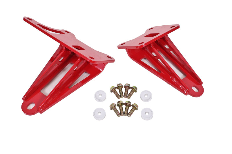 BMR 11-17 S197 Mustang Motor Mount Brackets - Red - MM008R