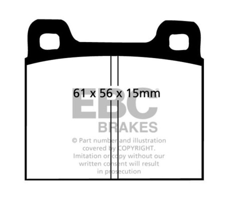 EBC 73-77 Porsche 911 2.7L Redstuff Front/Rear Brake Pads - DP3104C