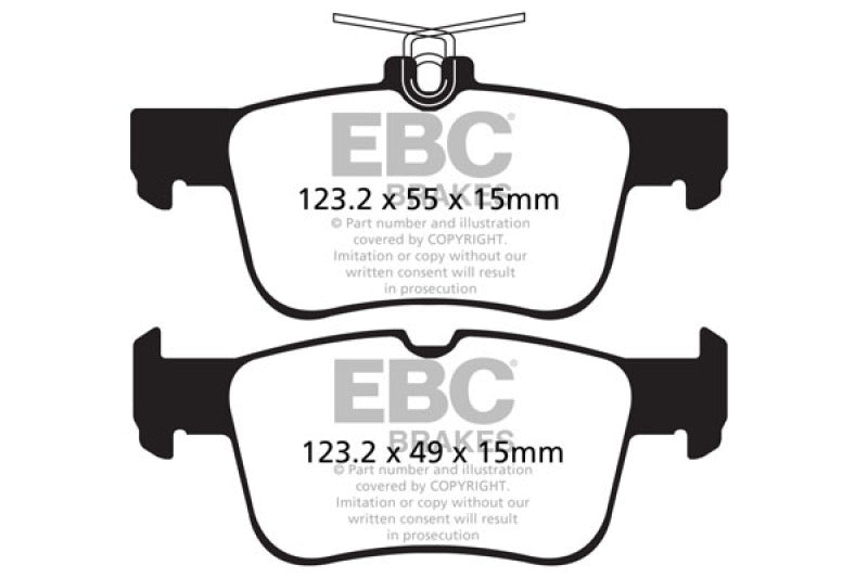 EBC 13+ Ford Fusion 1.6 Turbo Yellowstuff Rear Brake Pads - DP42160R