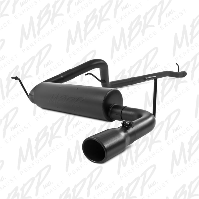 MBRP 12 Jeep Wrangler/ Rubicon 3.6L Cat Back Single Rear Exit Black Exhaust - S5526BLK