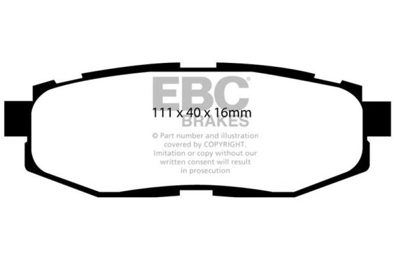 EBC 12+ Scion FR-S 2 Ultimax2 Rear Brake Pads - UD1124