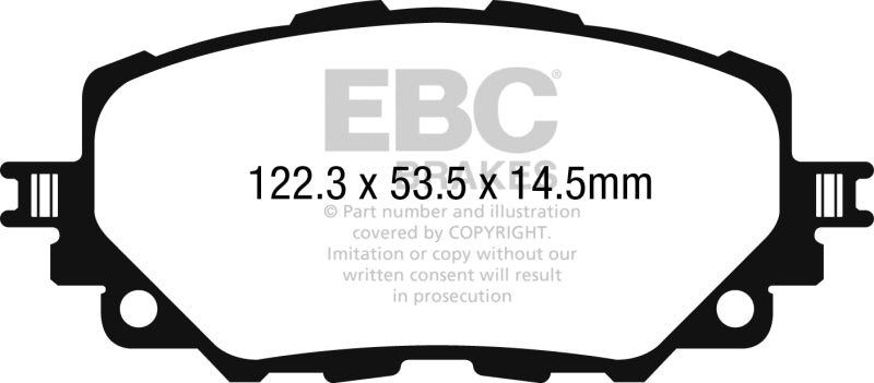 EBC 15-17 Mazda Miata MX-5 Redstuff Ceramic Low Dust Front Brake Pads - DP32263C