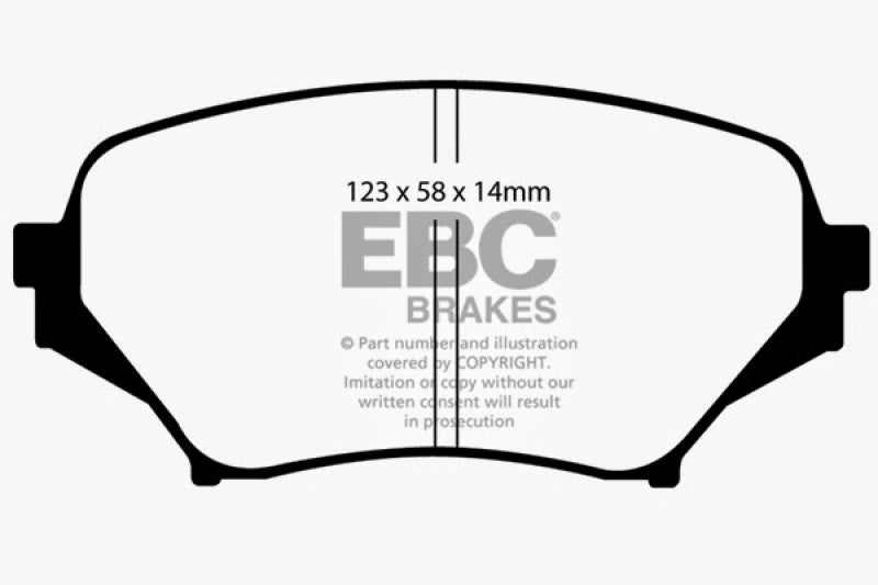 EBC 06-15 Mazda Miata MX5 2.0 Yellowstuff Front Brake Pads - DP41774R