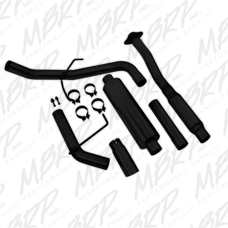 MBRP 11-14 Ford F150 3in Cat Back Single Side Exit Black Coated Exhaust System - S5230BLK