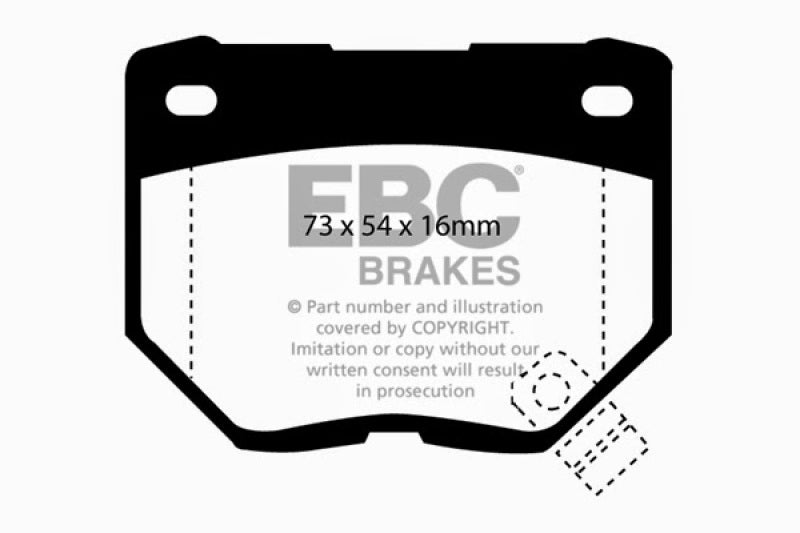 EBC 89-95 Nissan Skyline (R32) 2.6 Twin Turbo GT-R Redstuff Rear Brake Pads - DP3826C