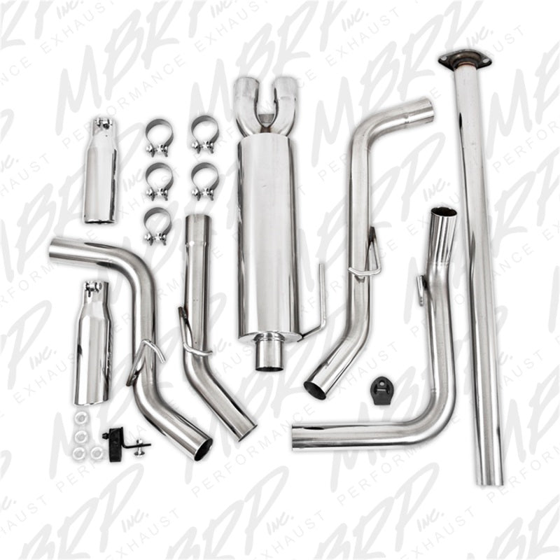 MBRP 05-13 Toyota Tacoma 4.0L EC/CC Dual Split Side T409 Cat Back Exhaust - S5328409