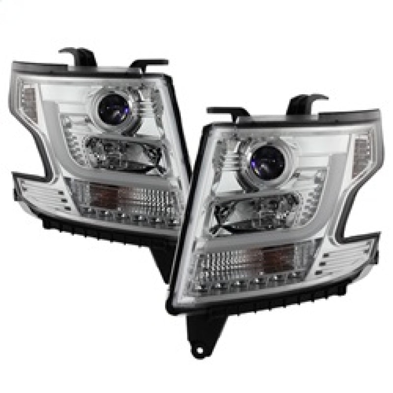 Spyder Chevy Tahoe / Suburban 2015 -2016 Projector Headlights - DRL LED - Chrome PRO-YD-CTA15-DRL-C