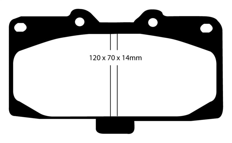 EBC 89-95 Nissan Skyline (R32) 2.6 Twin Turbo GT-R Yellowstuff Front Brake Pads - DP41200R