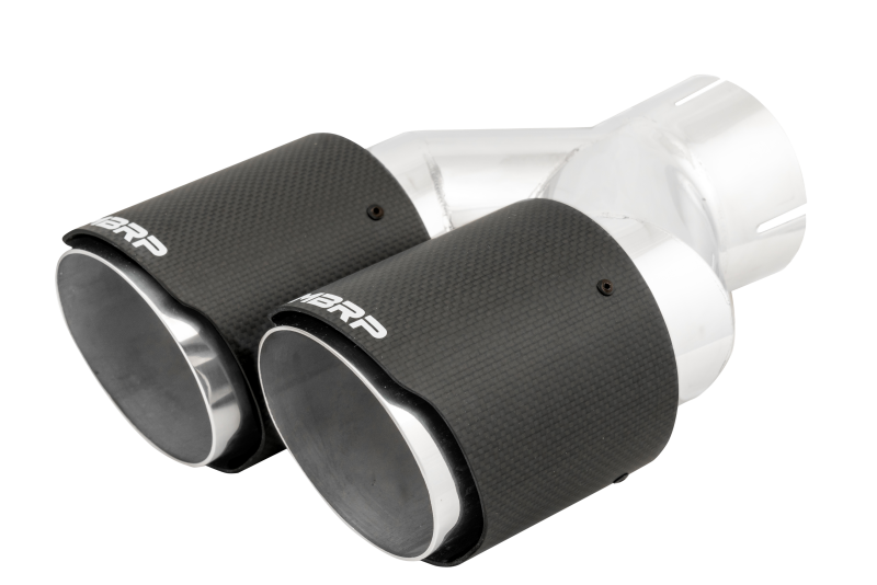 MBRP 3in ID / Dual 4in OD Out Staggered L 9.87in / R 9.37in Dual Wall Carbon Fiber Univ Exhaust Tip - T5182CF