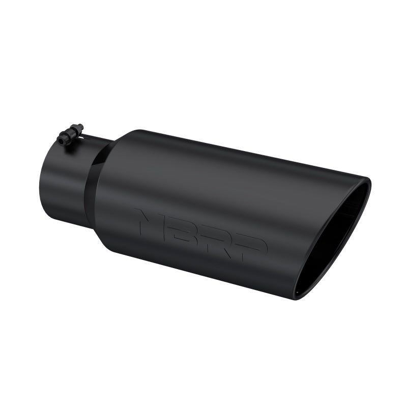 MBRP Universal Tip 7in O.D. Rolled End 5in inlet 18in length Black - T5127BLK