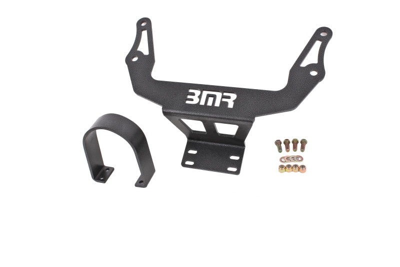 BMR 08-17 Challenger Front Driveshaft Safety Loop - Black Hammertone - DSL110H